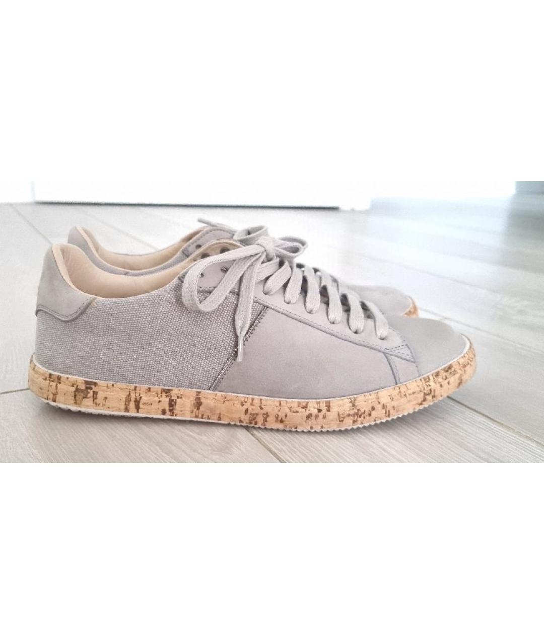 FABIANA FILIPPI Серые кожаные кеды, фото 8