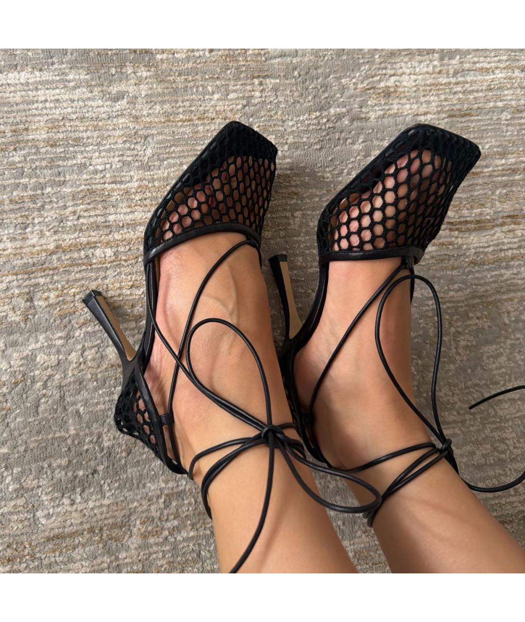 BOTTEGA VENETA Черные текстильные туфли, фото 5