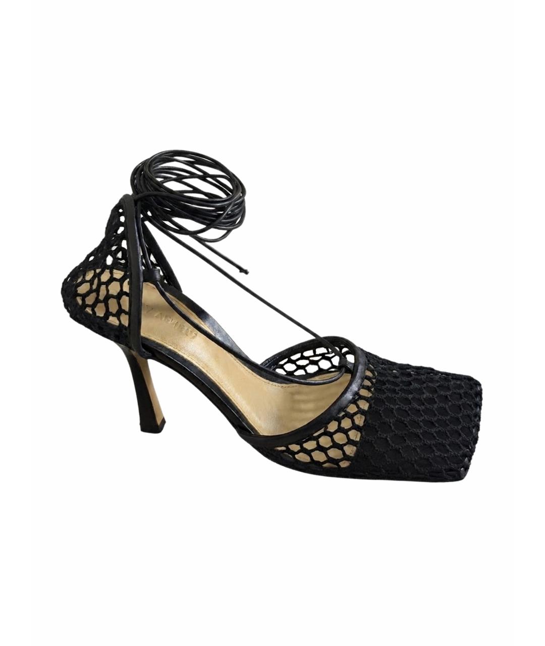 BOTTEGA VENETA Черные текстильные туфли, фото 1