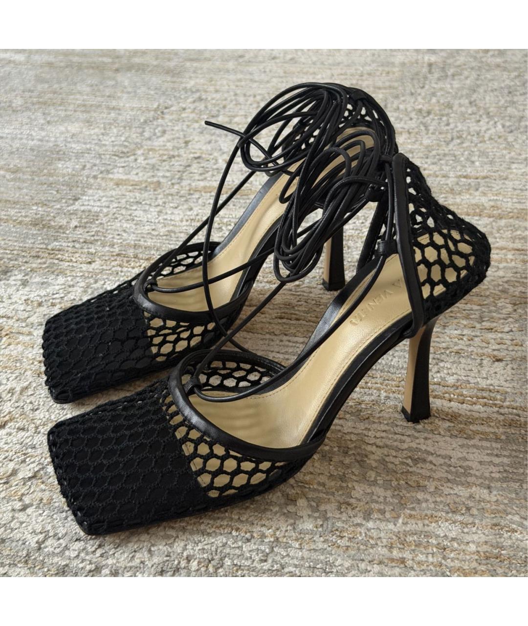 BOTTEGA VENETA Черные текстильные туфли, фото 9
