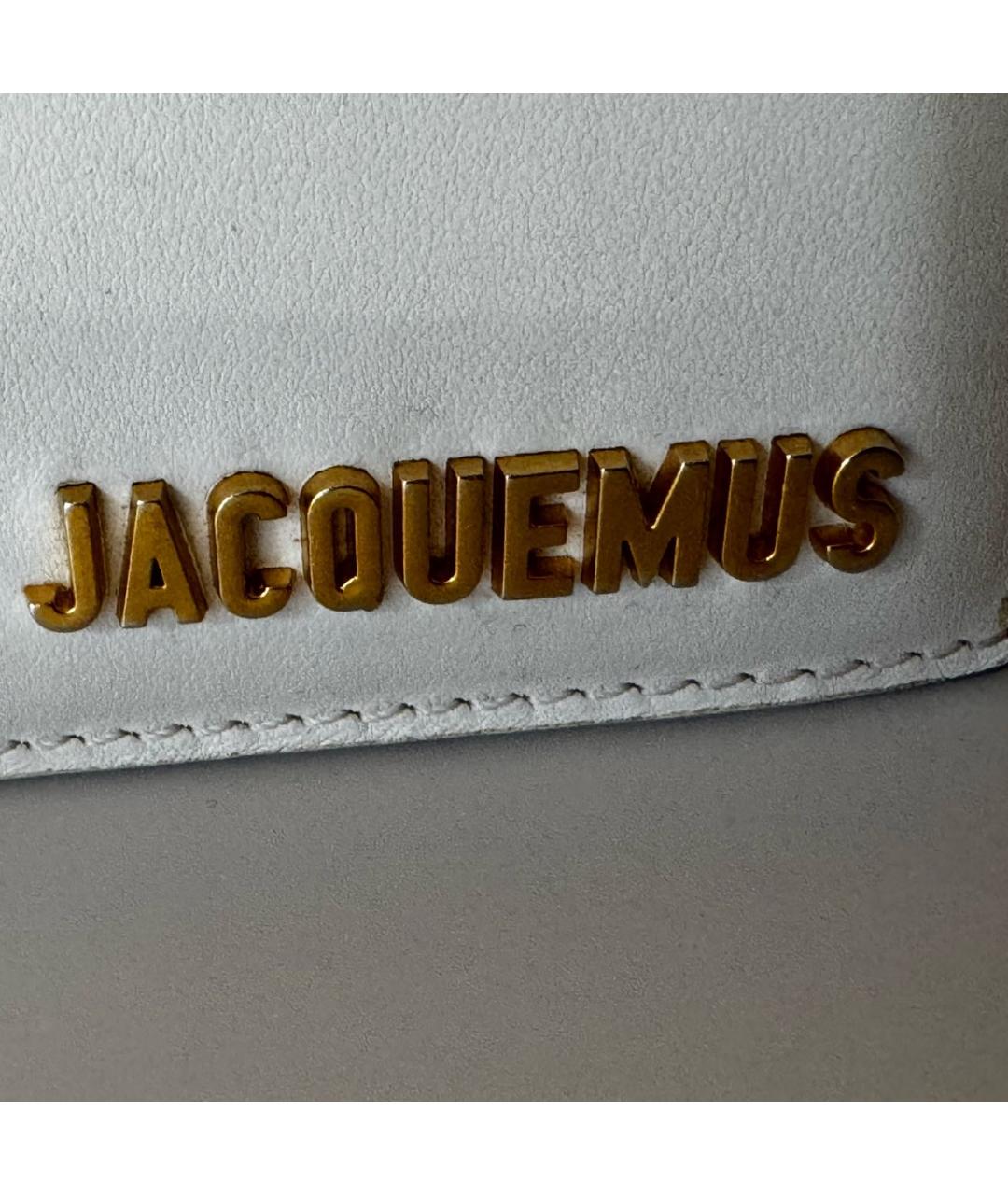 JACQUEMUS Белая кожаная сумка через плечо, фото 6