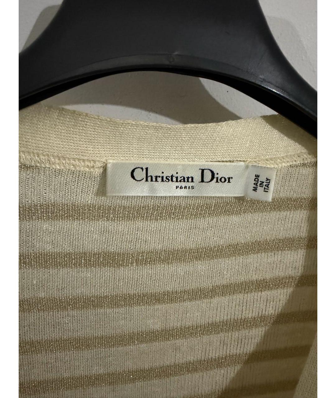 CHRISTIAN DIOR Бежевый кардиган, фото 3