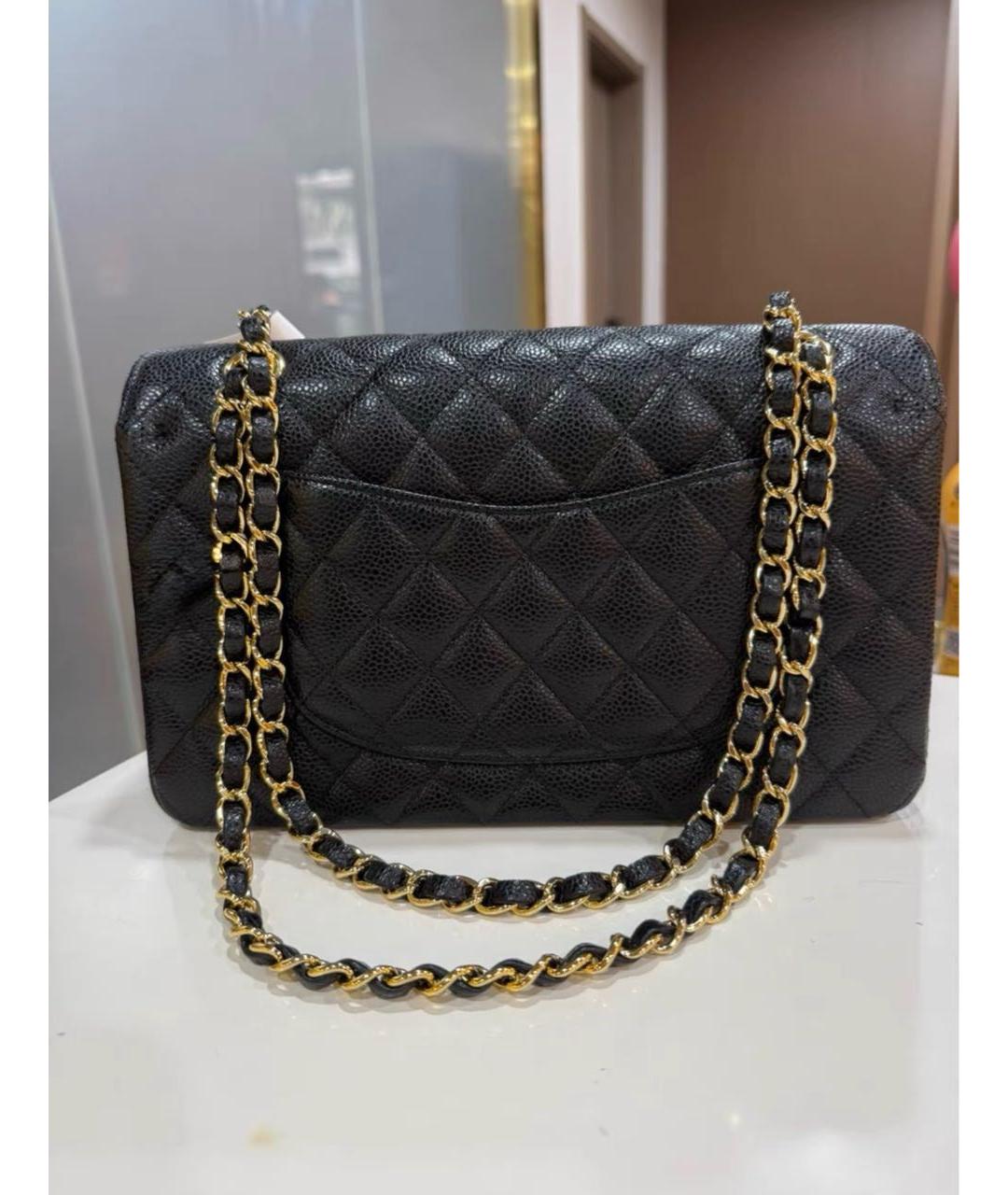 CHANEL Черная кожаная сумка через плечо, фото 3