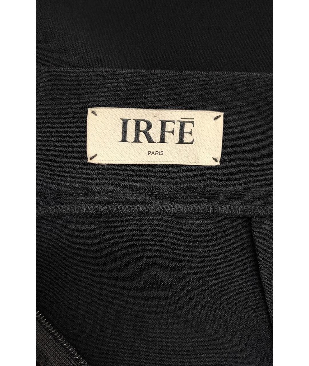 IRFE Черная вискозная юбка мини, фото 4