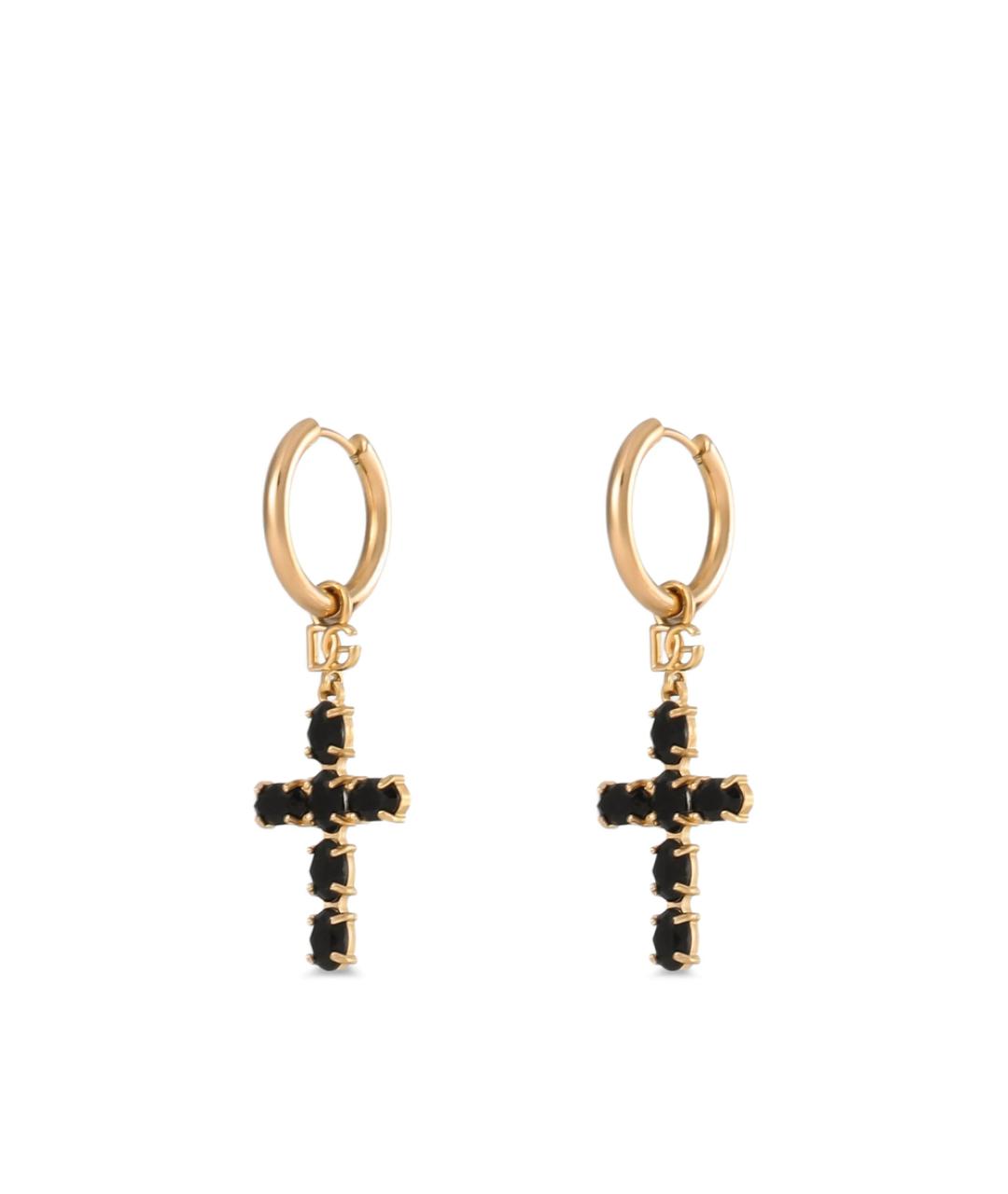 DOLCE&GABBANA Золотые металлические серьги, фото 4