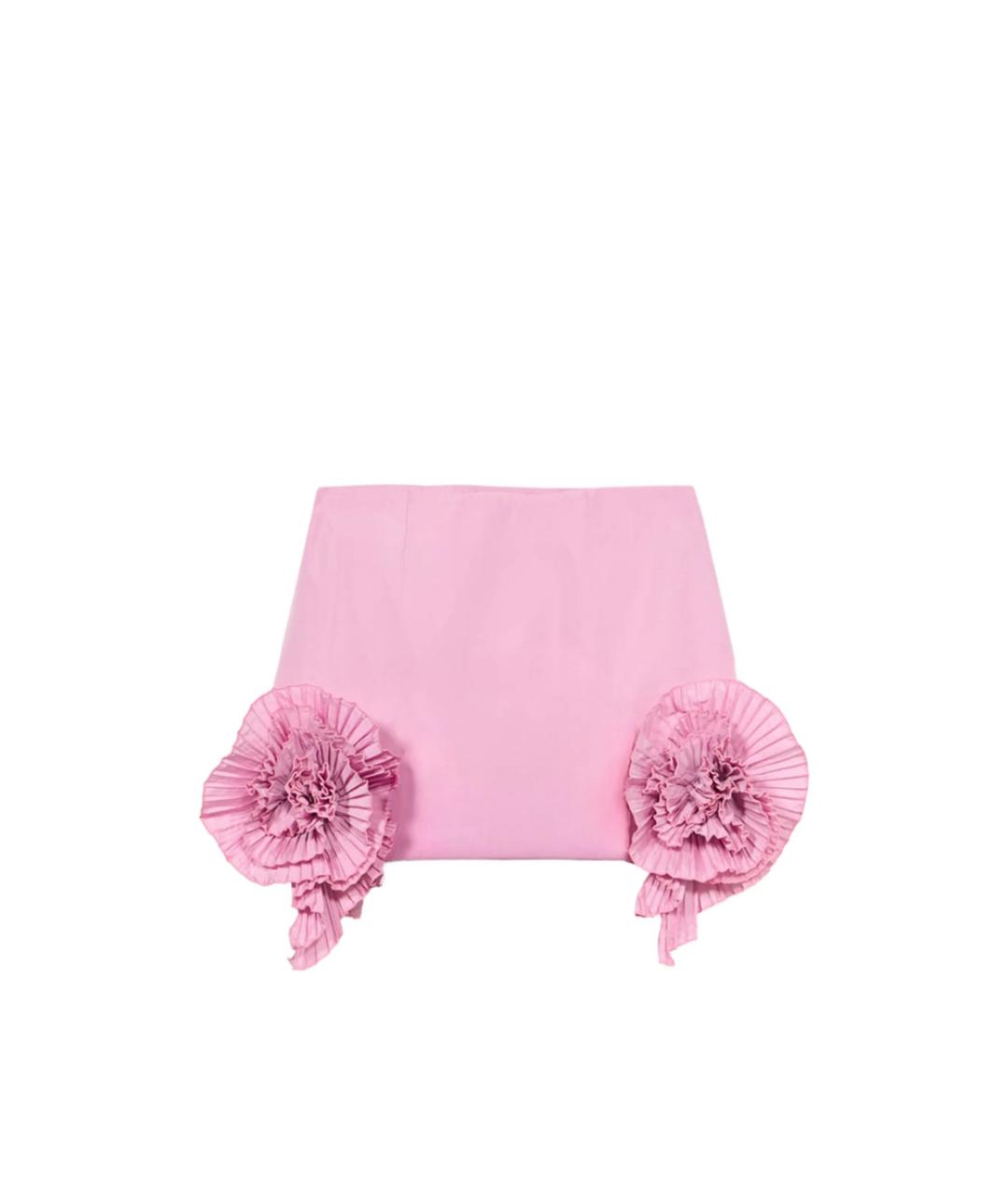 BLUMARINE Розовая полиэстеровая юбка мини, фото 1