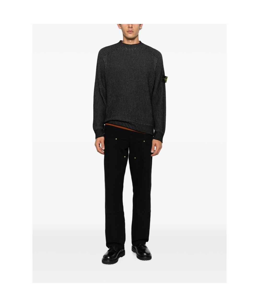 STONE ISLAND Черный джемпер / свитер, фото 2