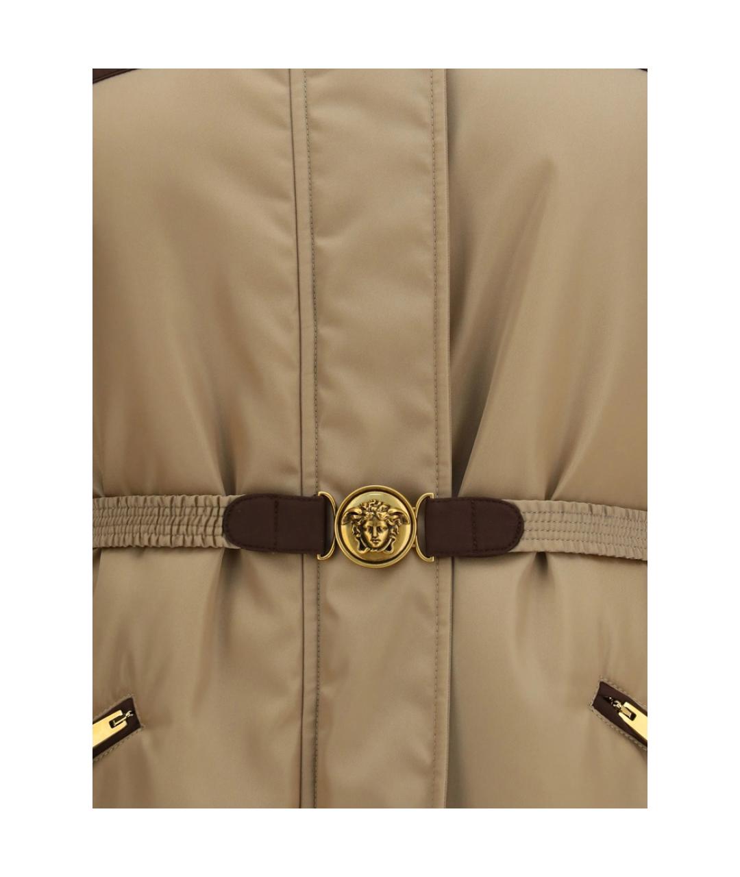 VERSACE Бежевая полиамидовая куртка, фото 6