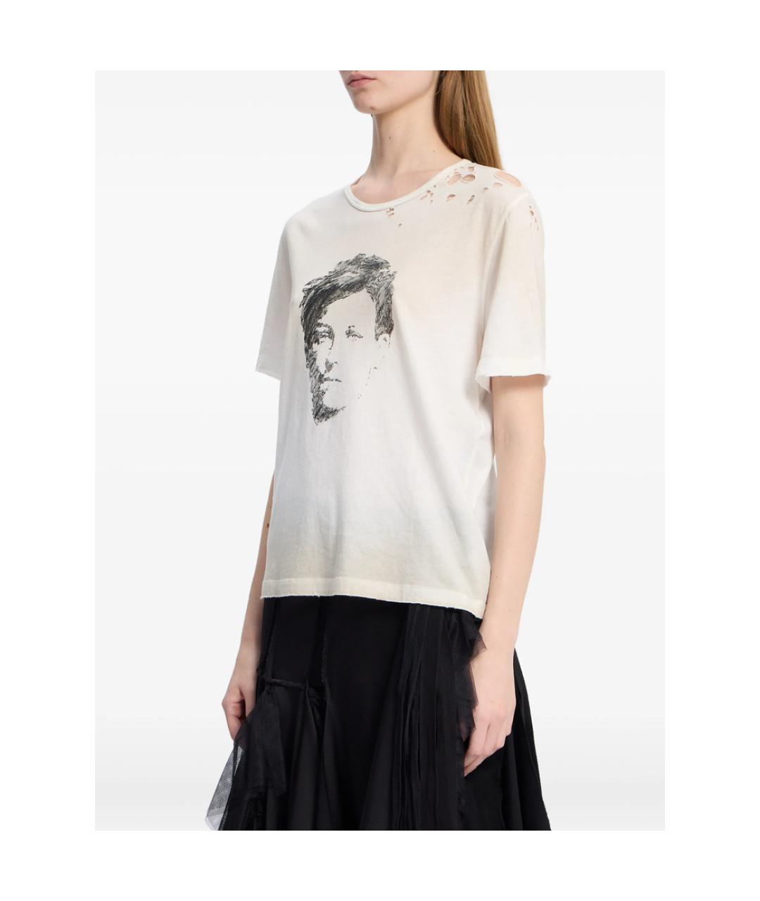 ANN DEMEULEMEESTER Бежевая футболка, фото 4