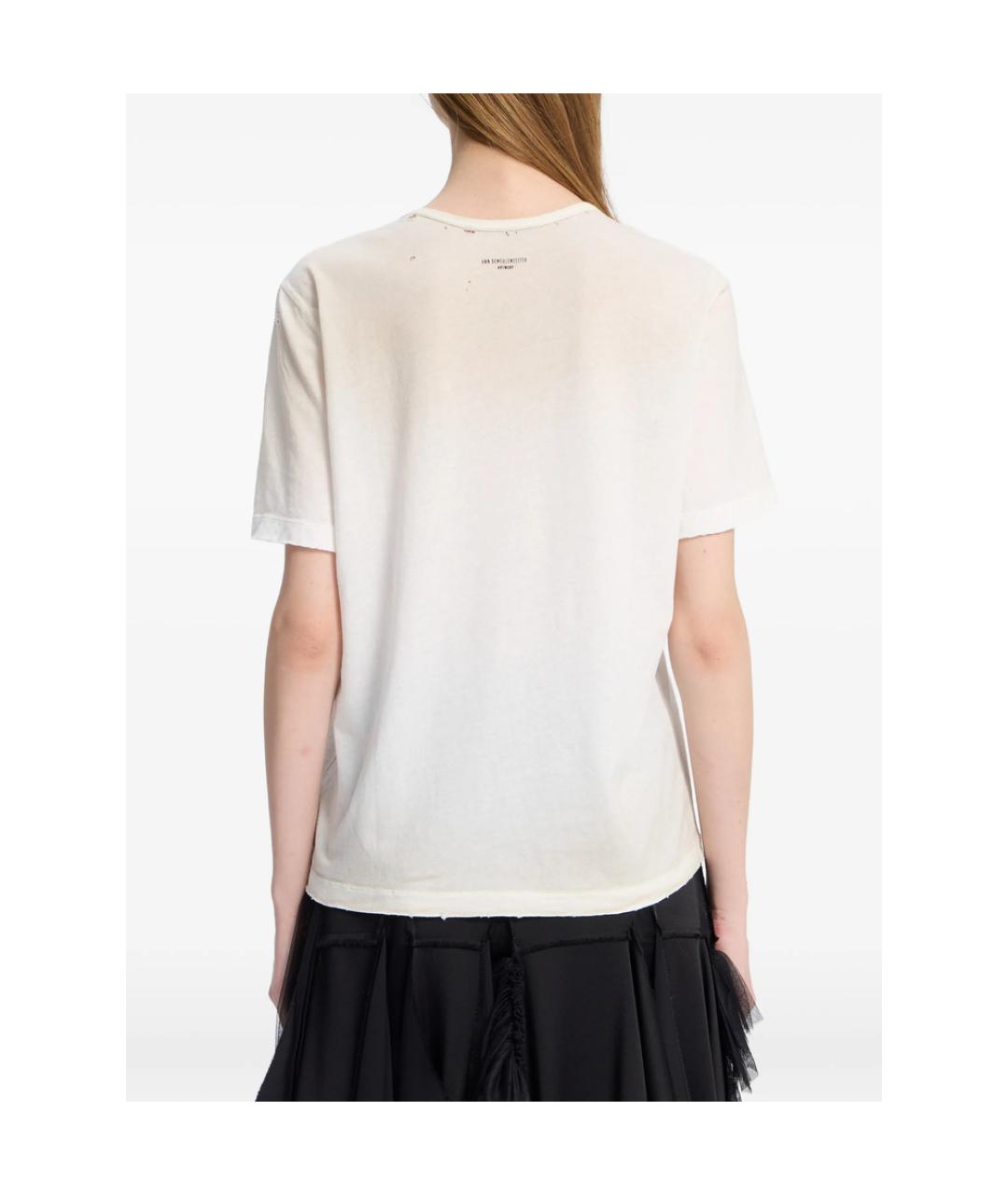 ANN DEMEULEMEESTER Бежевая футболка, фото 3