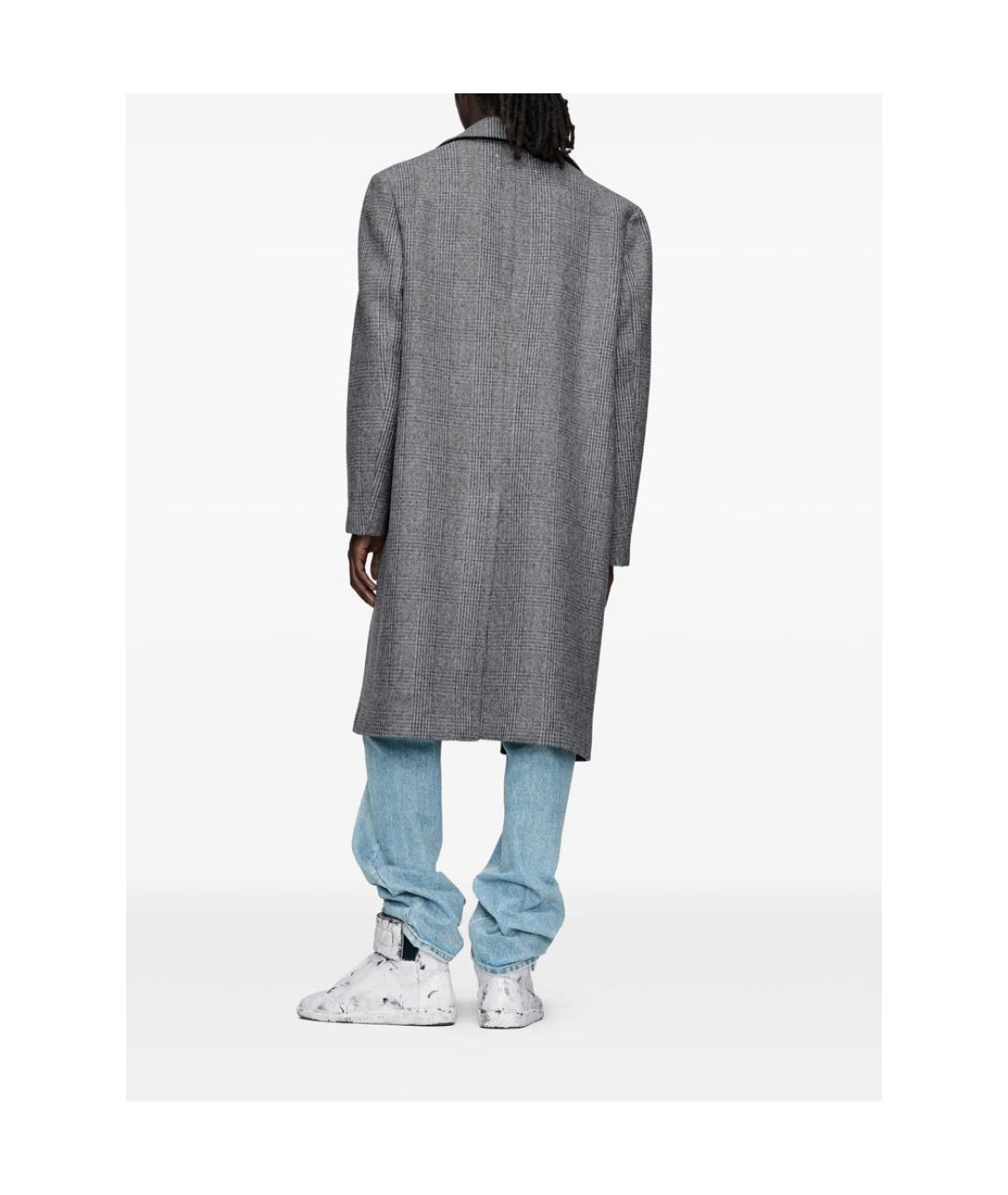 MAISON MARGIELA Серое шерстяное пальто, фото 4