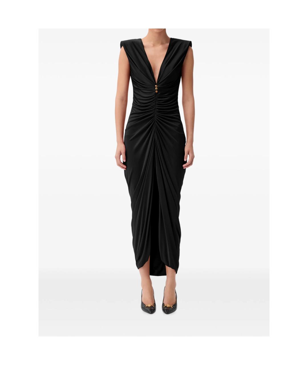 VERSACE Черное вискозное вечернее платье, фото 2