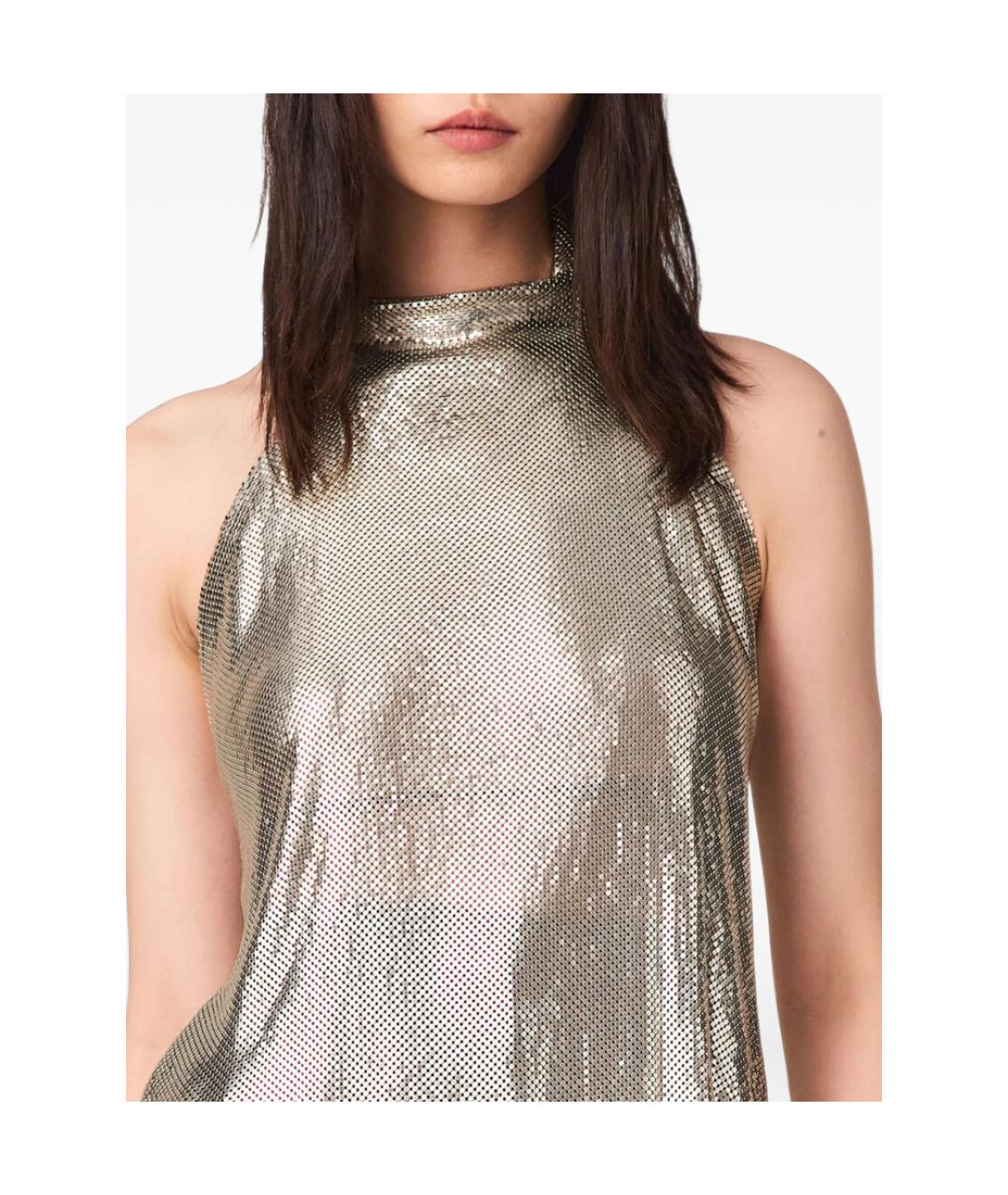 STELLA MCCARTNEY Золотая майка, фото 2