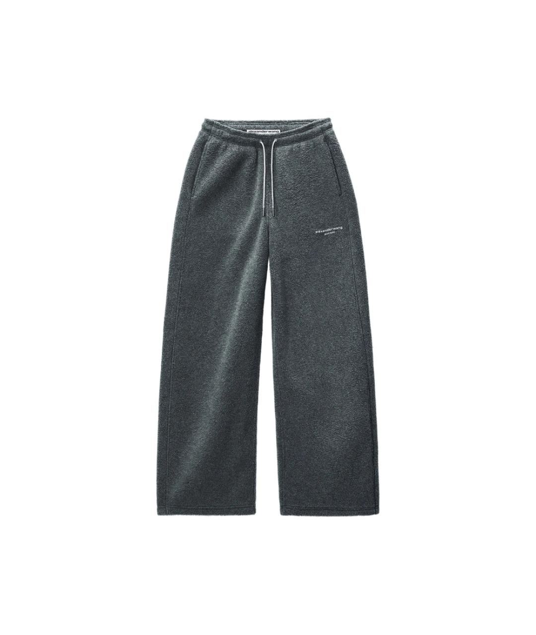 ALEXANDER WANG Серые хлопковые спортивные брюки и шорты, фото 1