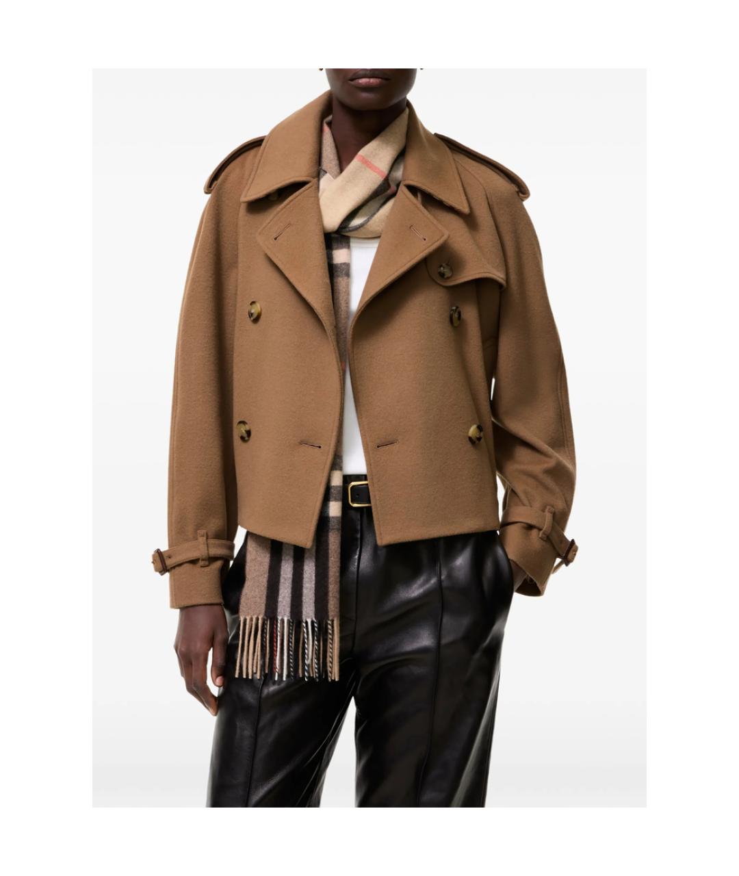 BURBERRY Коричневая кожаная куртка, фото 4