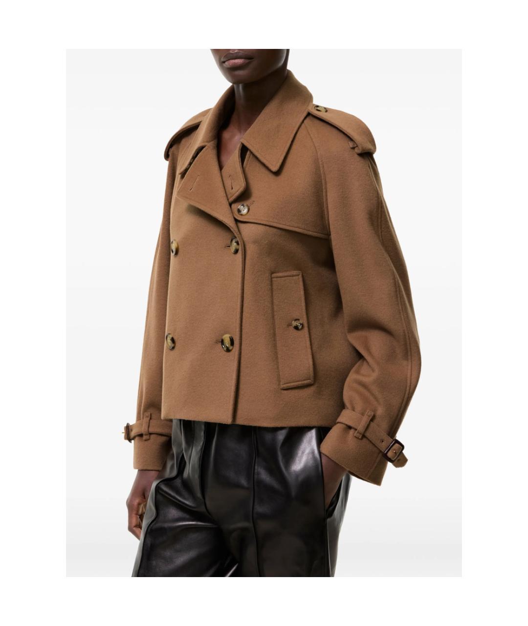 BURBERRY Коричневая кожаная куртка, фото 2