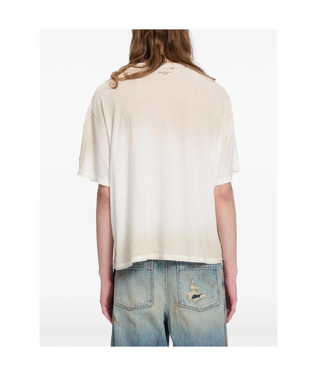ANN DEMEULEMEESTER Белая хлопковая футболка, фото 4