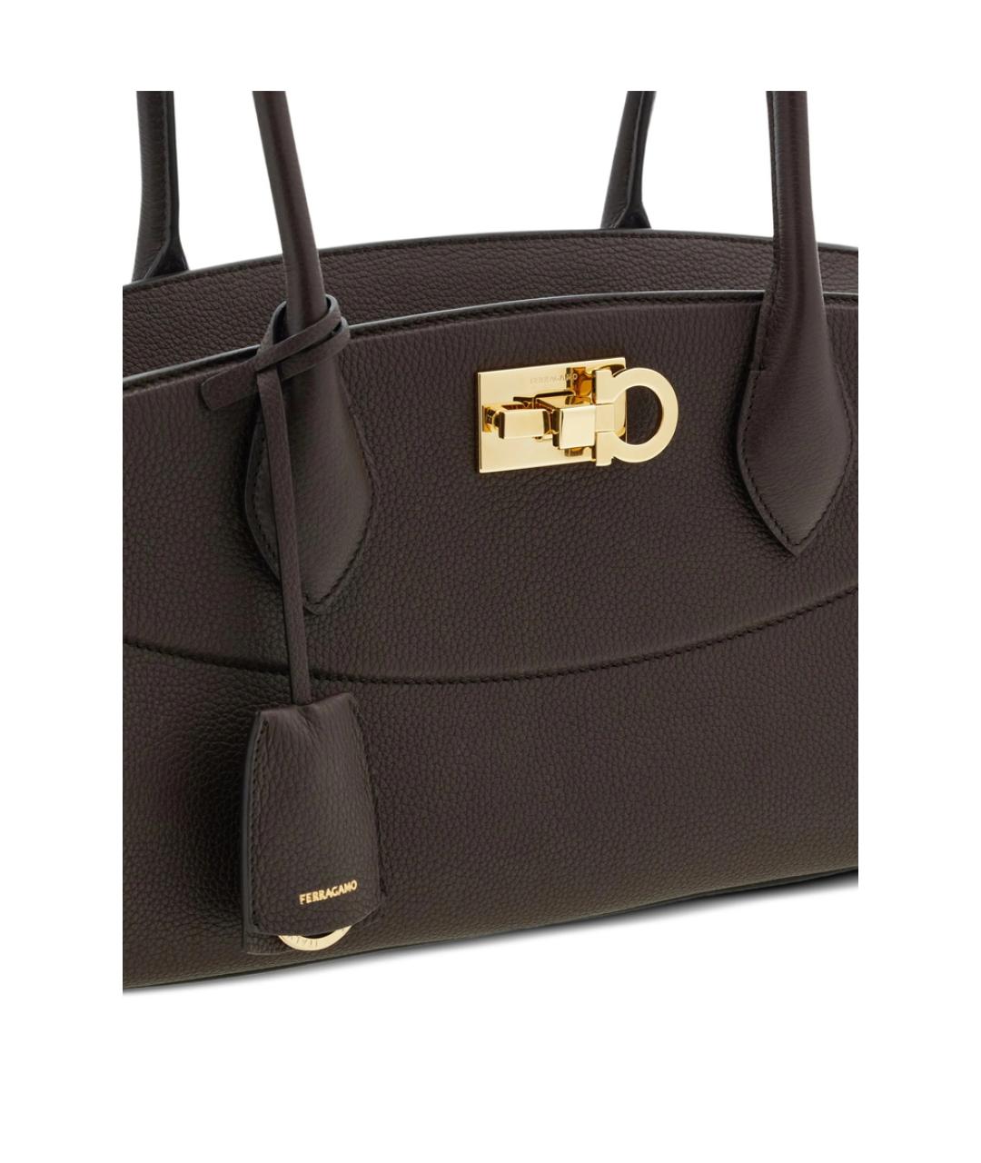 FERRAGAMO Коричневая замшевая сумка через плечо, фото 6