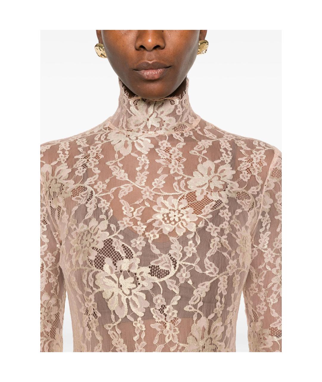 VALENTINO Бежевое хлопковое боди, фото 4