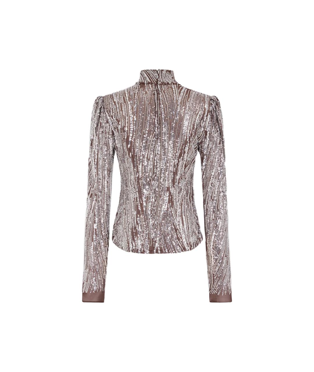 PACO RABANNE Серебряная полиэстеровая блузы, фото 3