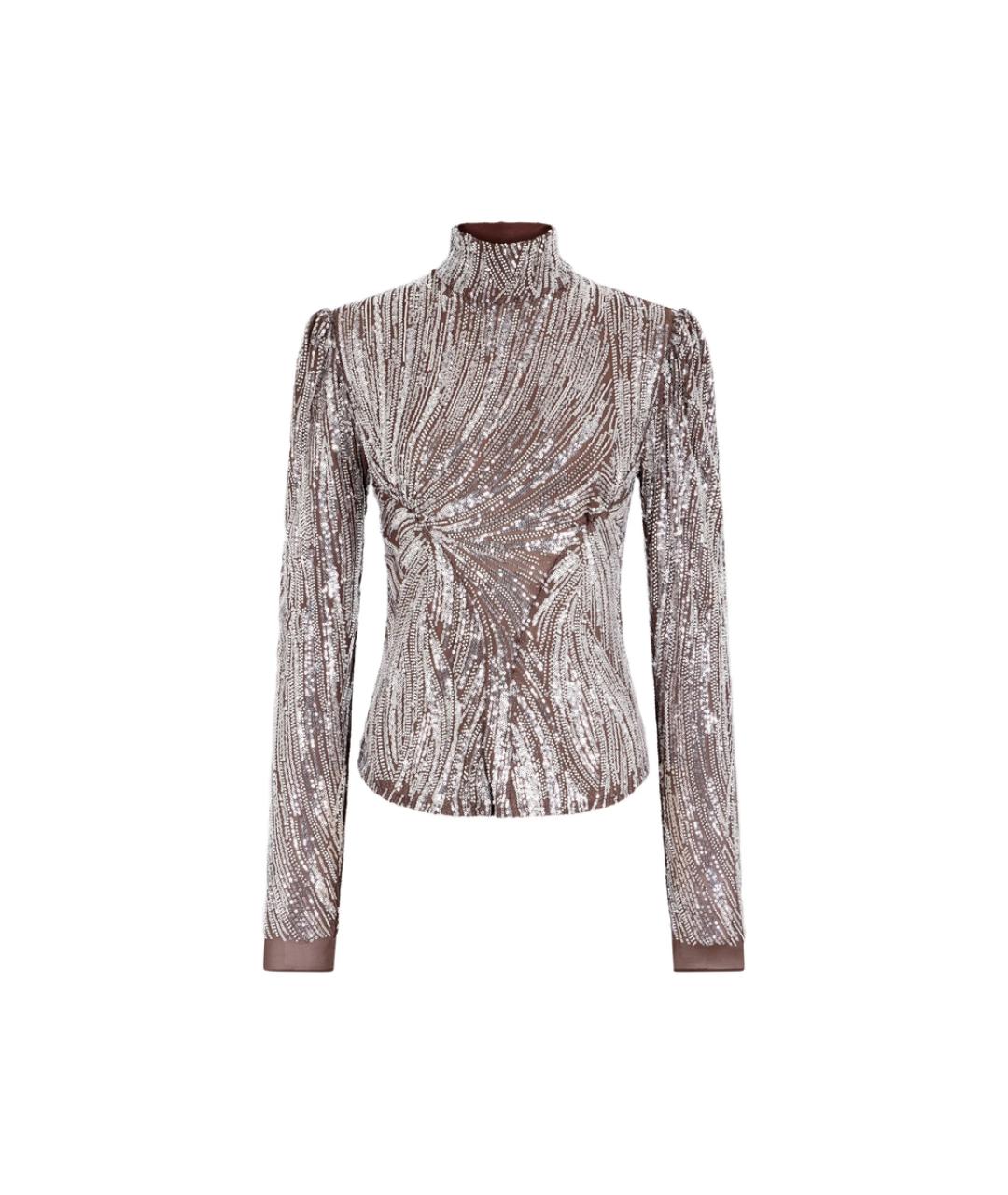 PACO RABANNE Серебряная полиэстеровая блузы, фото 1