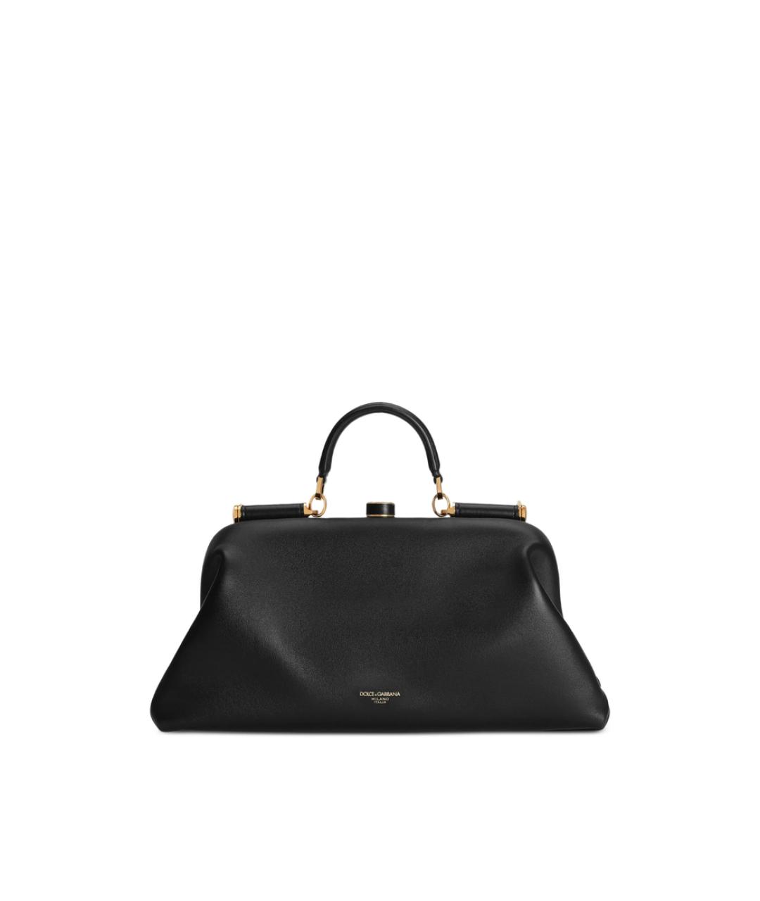 DOLCE&GABBANA Черная кожаная сумка через плечо, фото 1