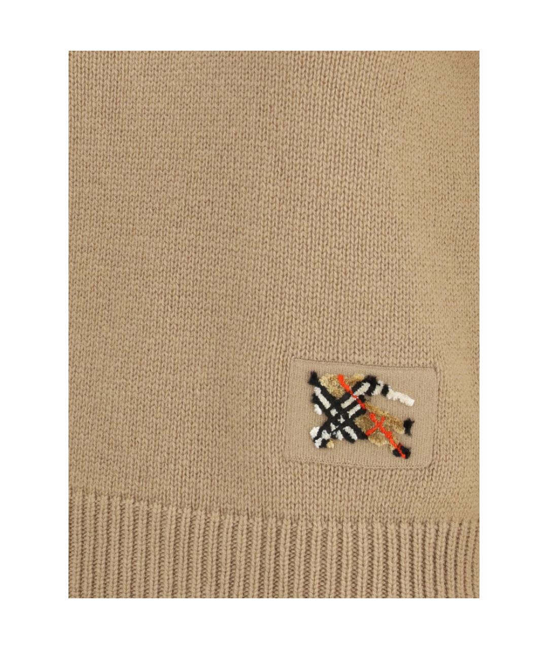 BURBERRY Бежевый кашемировый джемпер / свитер, фото 3