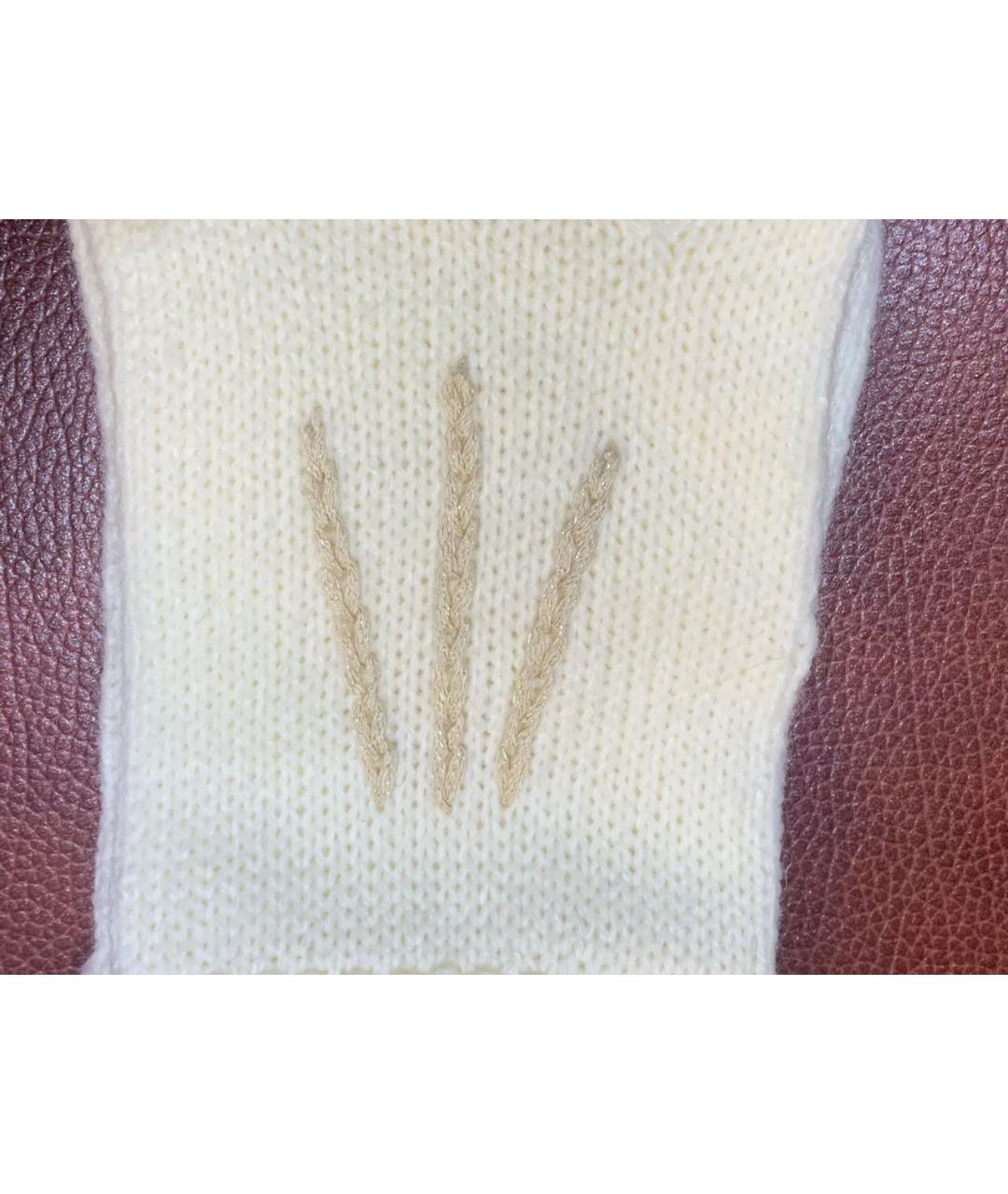 RALPH LAUREN Бежевые шерстяные перчатки, фото 3
