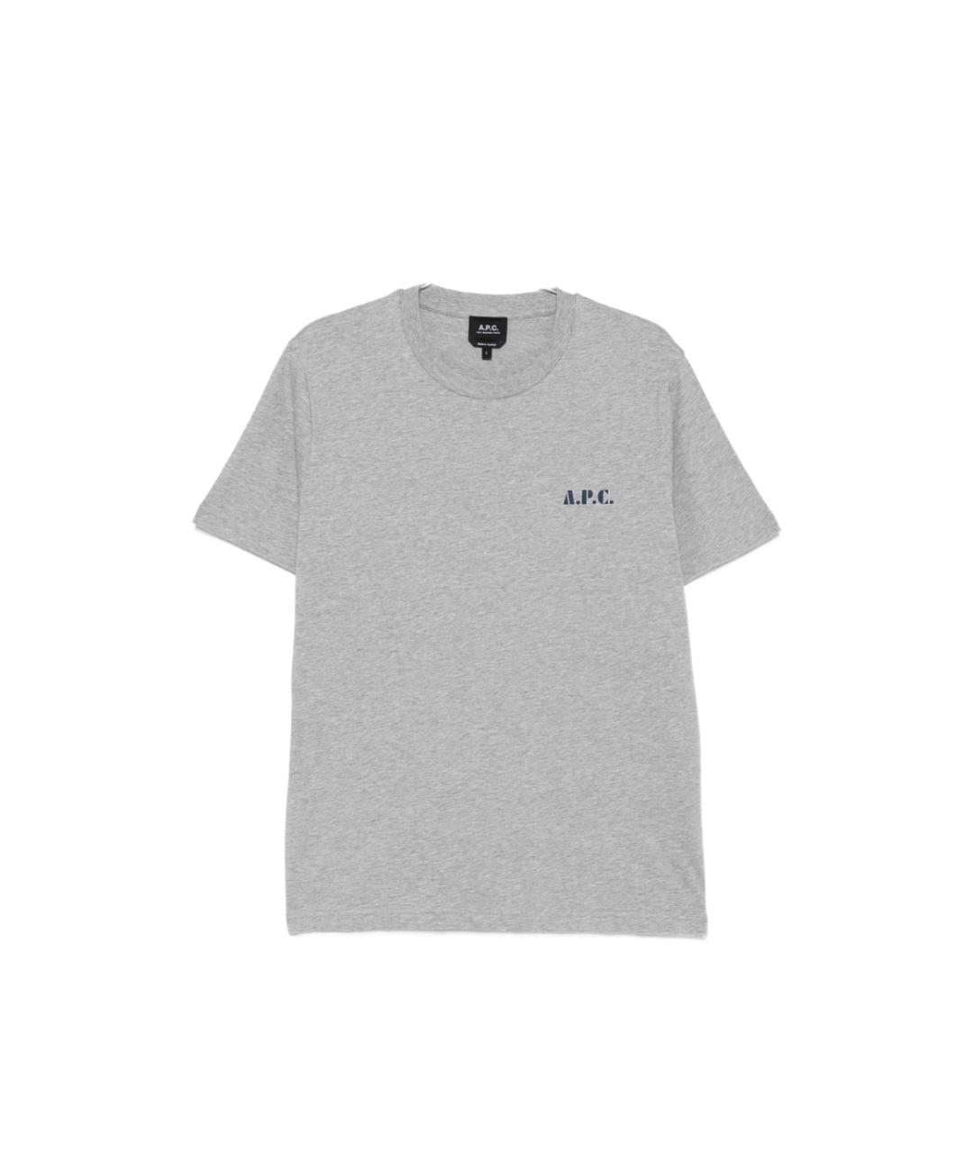 A.P.C. Серая хлопковая футболка, фото 1