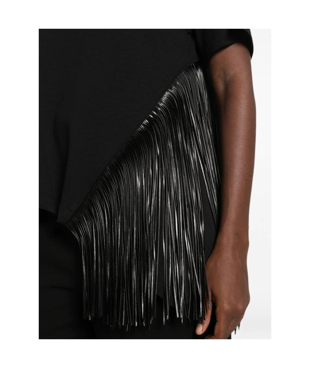 SPORTMAX Черная хлопковая футболка, фото 4