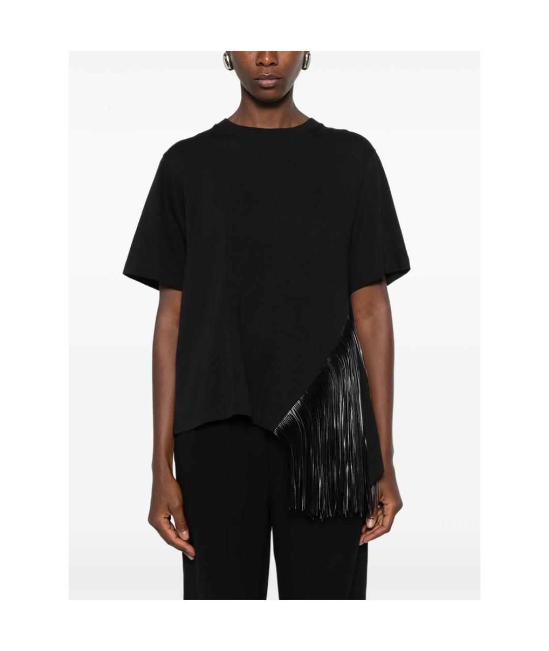SPORTMAX Черная хлопковая футболка, фото 5