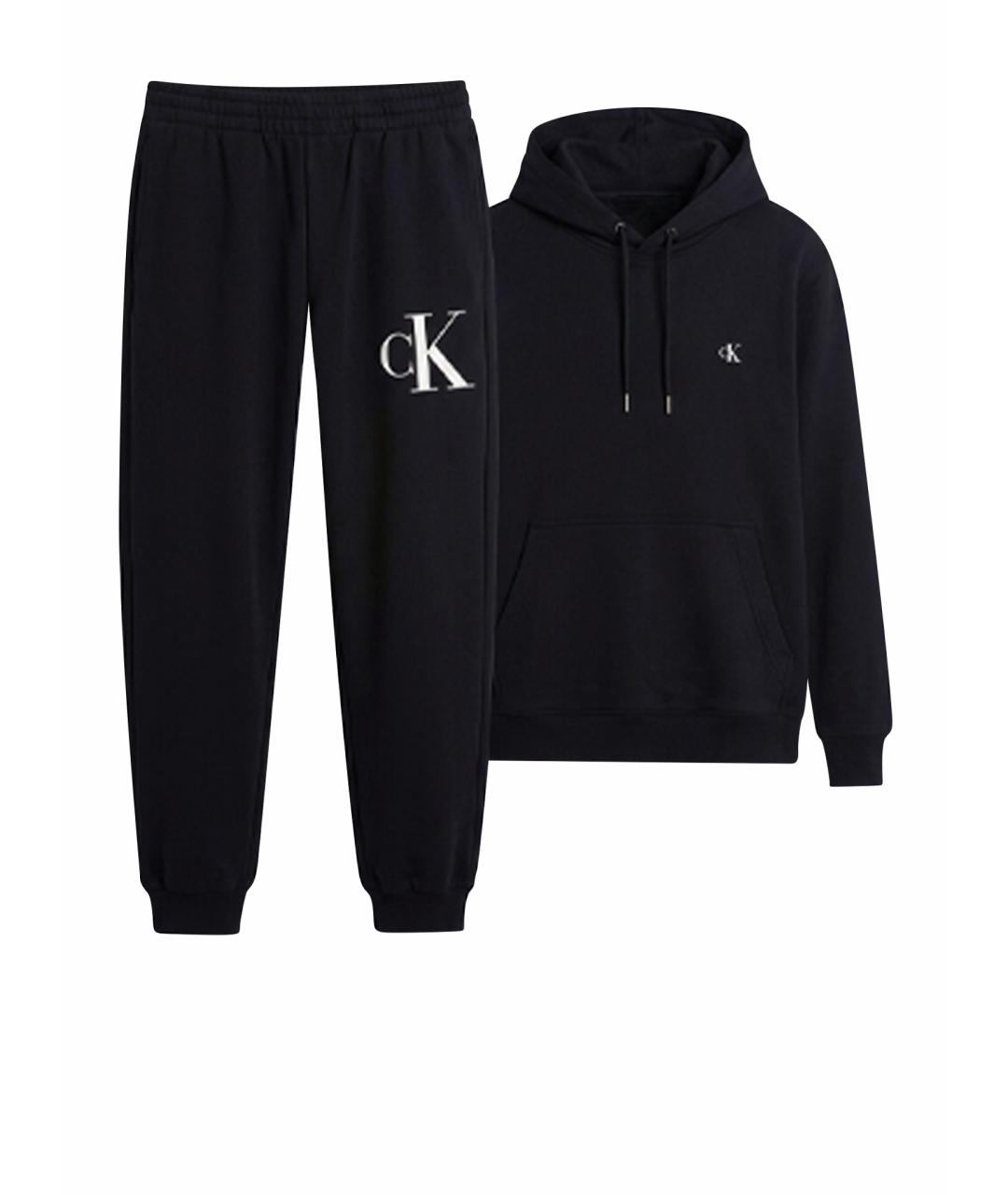 CALVIN KLEIN Черный хлопковый спортивный костюм, фото 1
