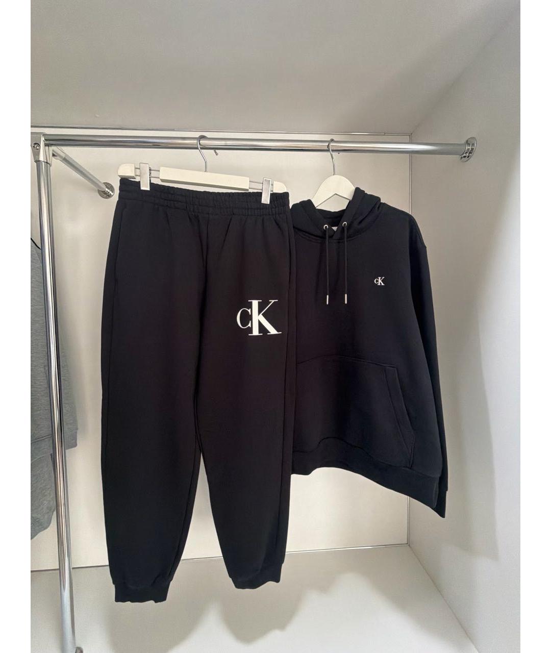 CALVIN KLEIN Черный хлопковый спортивный костюм, фото 7