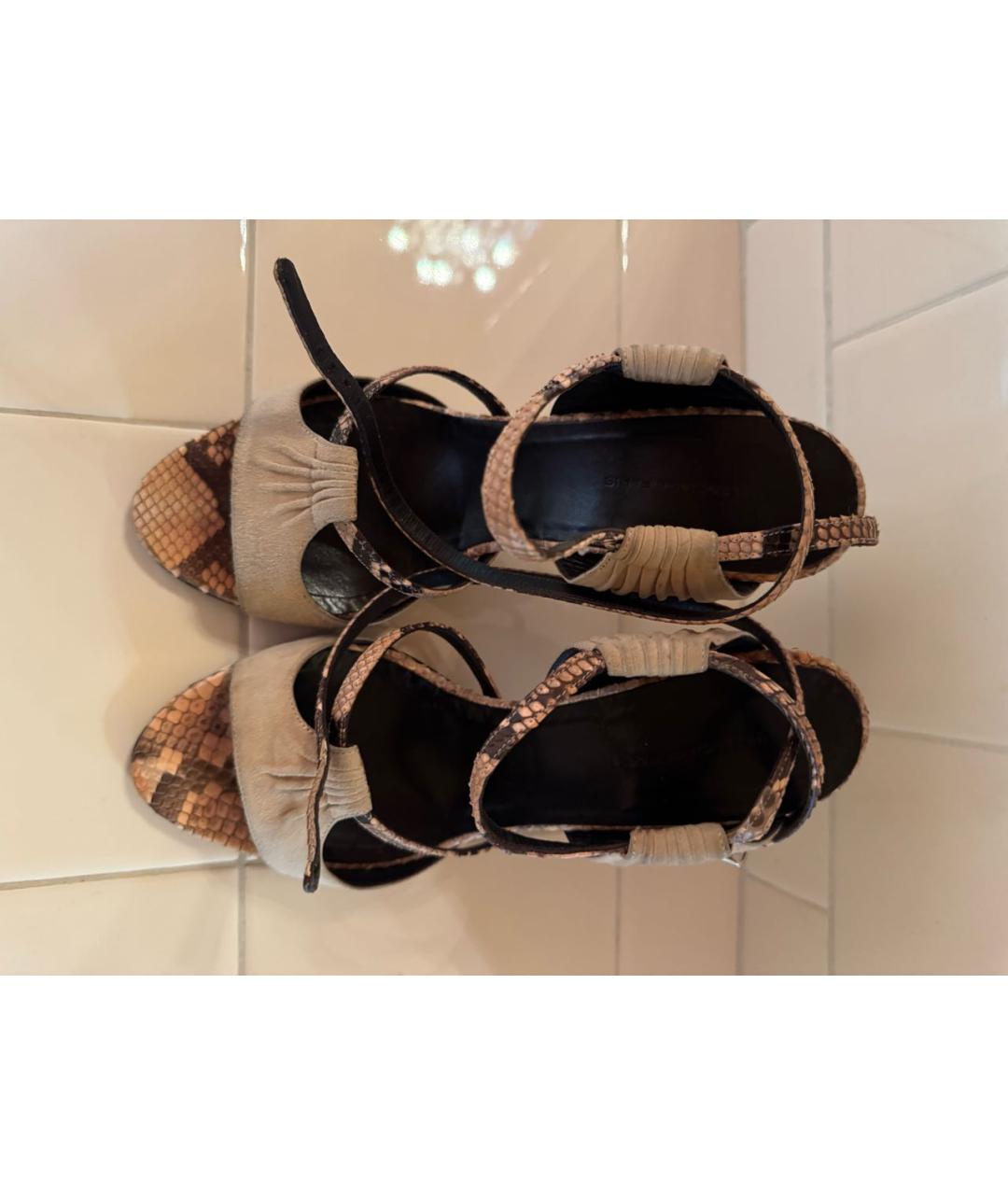 BALENCIAGA Мульти босоножки из кожи питона, фото 6