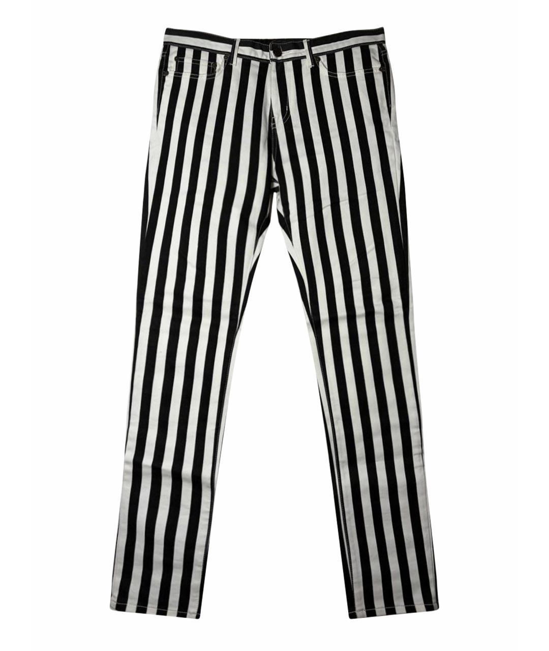 SAINT LAURENT Белые хлопковые джинсы скинни, фото 1