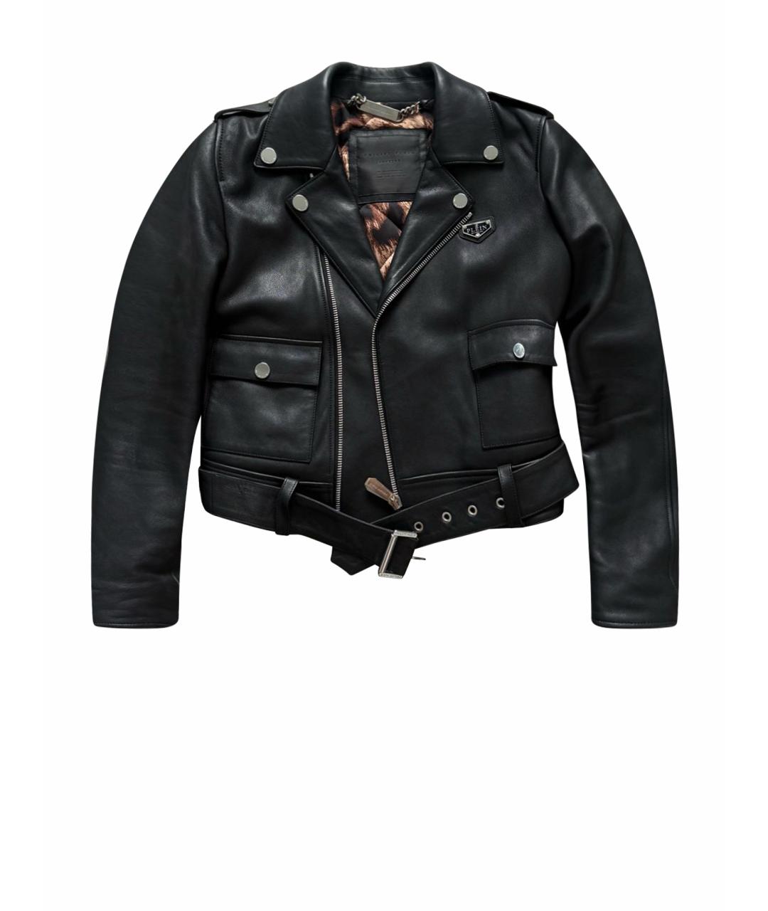 PHILIPP PLEIN Черная кожаная куртка, фото 1