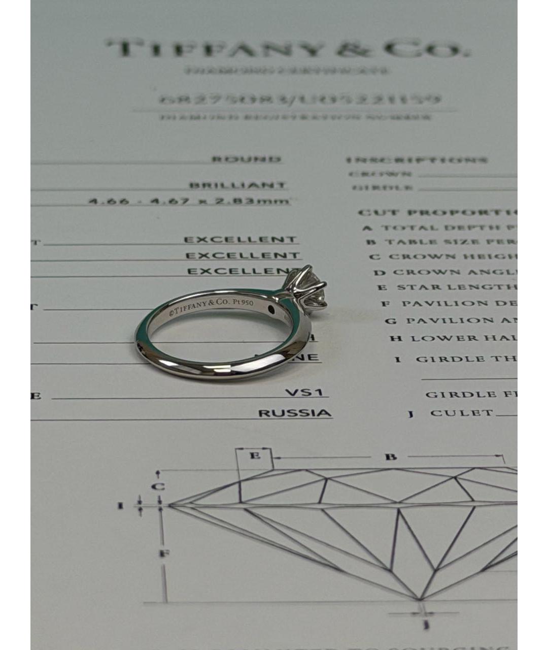 TIFFANY&CO Белое платиновое кольцо, фото 5