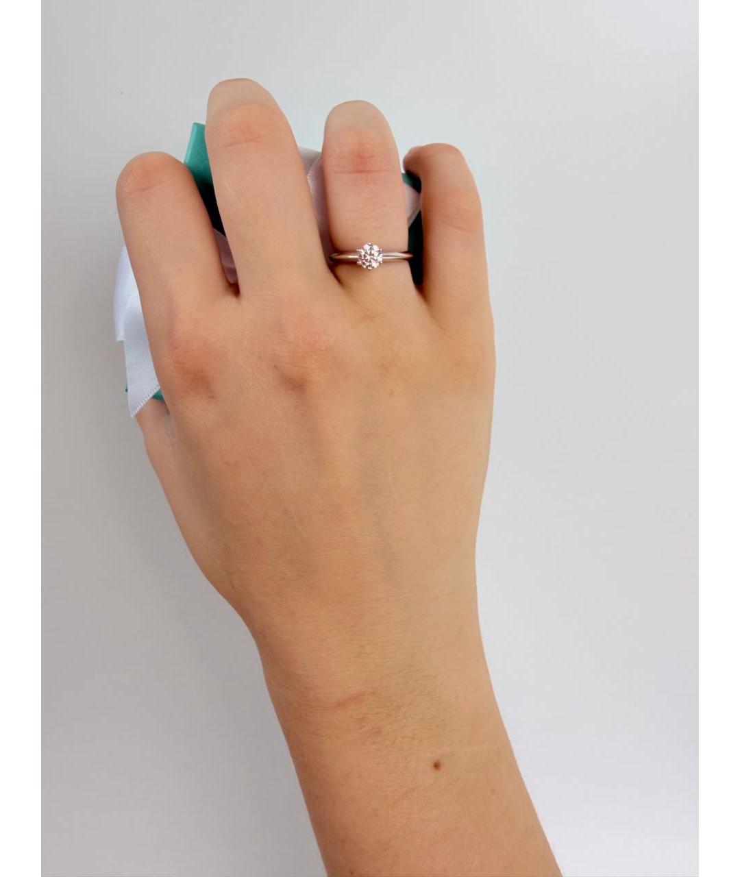 TIFFANY&CO Белое платиновое кольцо, фото 6