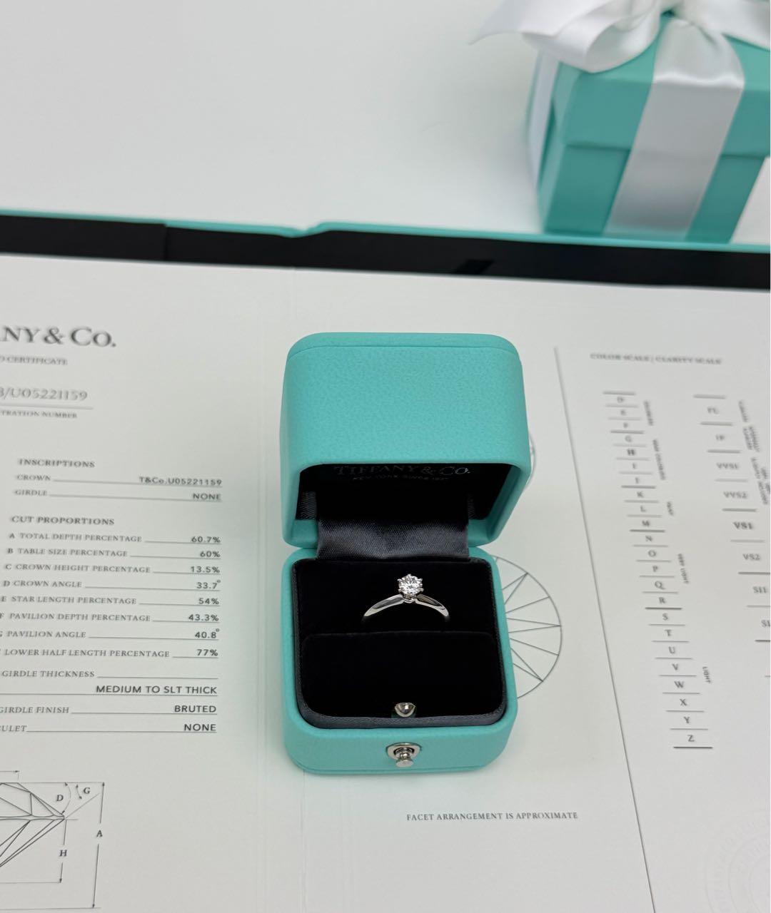 TIFFANY&CO Белое платиновое кольцо, фото 4