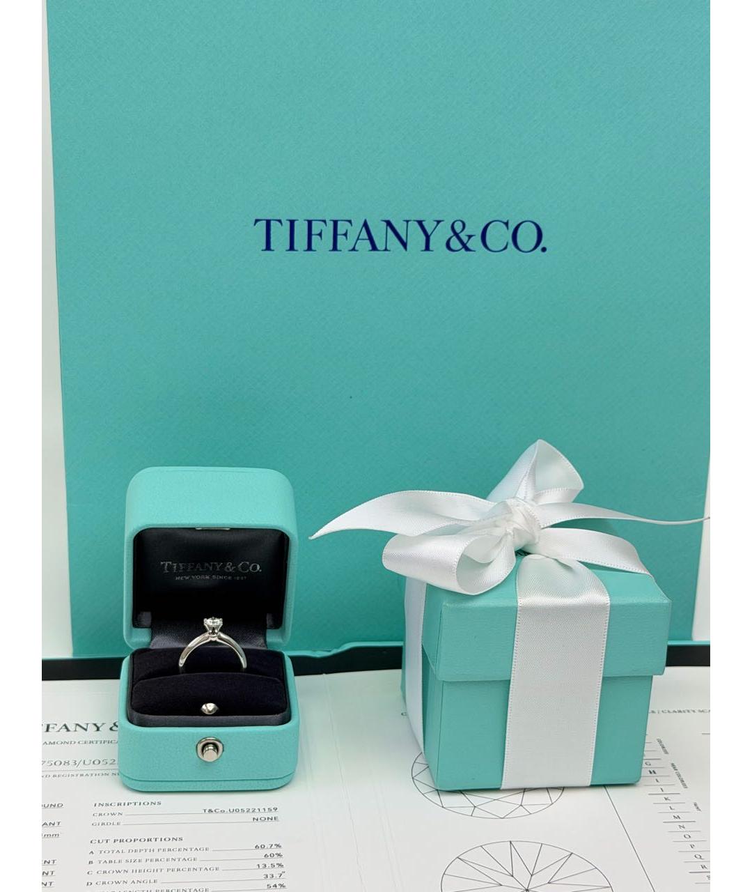 TIFFANY&CO Белое платиновое кольцо, фото 3