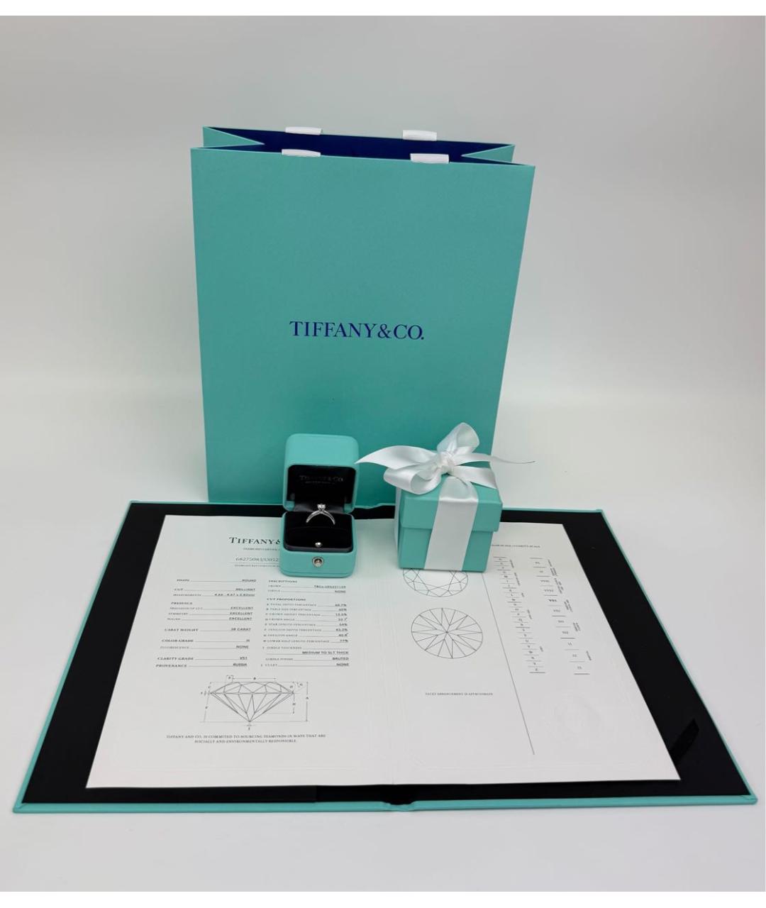 TIFFANY&CO Белое платиновое кольцо, фото 2