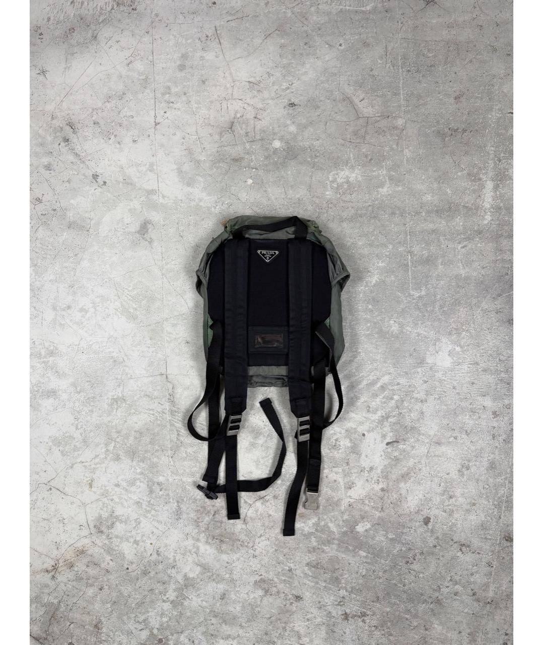 PRADA Салатовый нейлоновый рюкзак, фото 2
