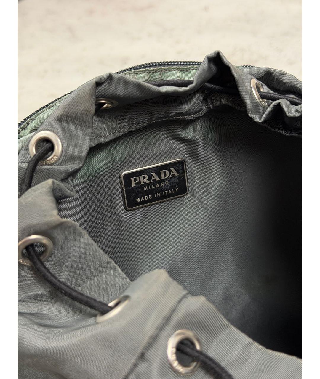 PRADA Салатовый нейлоновый рюкзак, фото 8