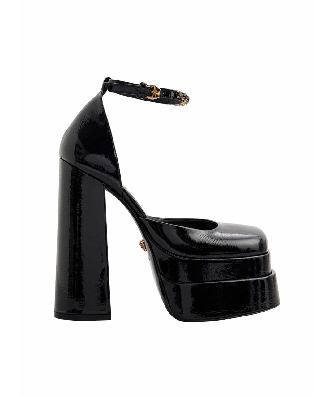 VERSACE Черные туфли из лакированной кожи, фото 1