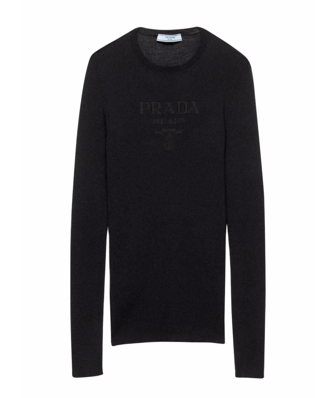 PRADA Черный шерстяной джемпер / свитер, фото 1