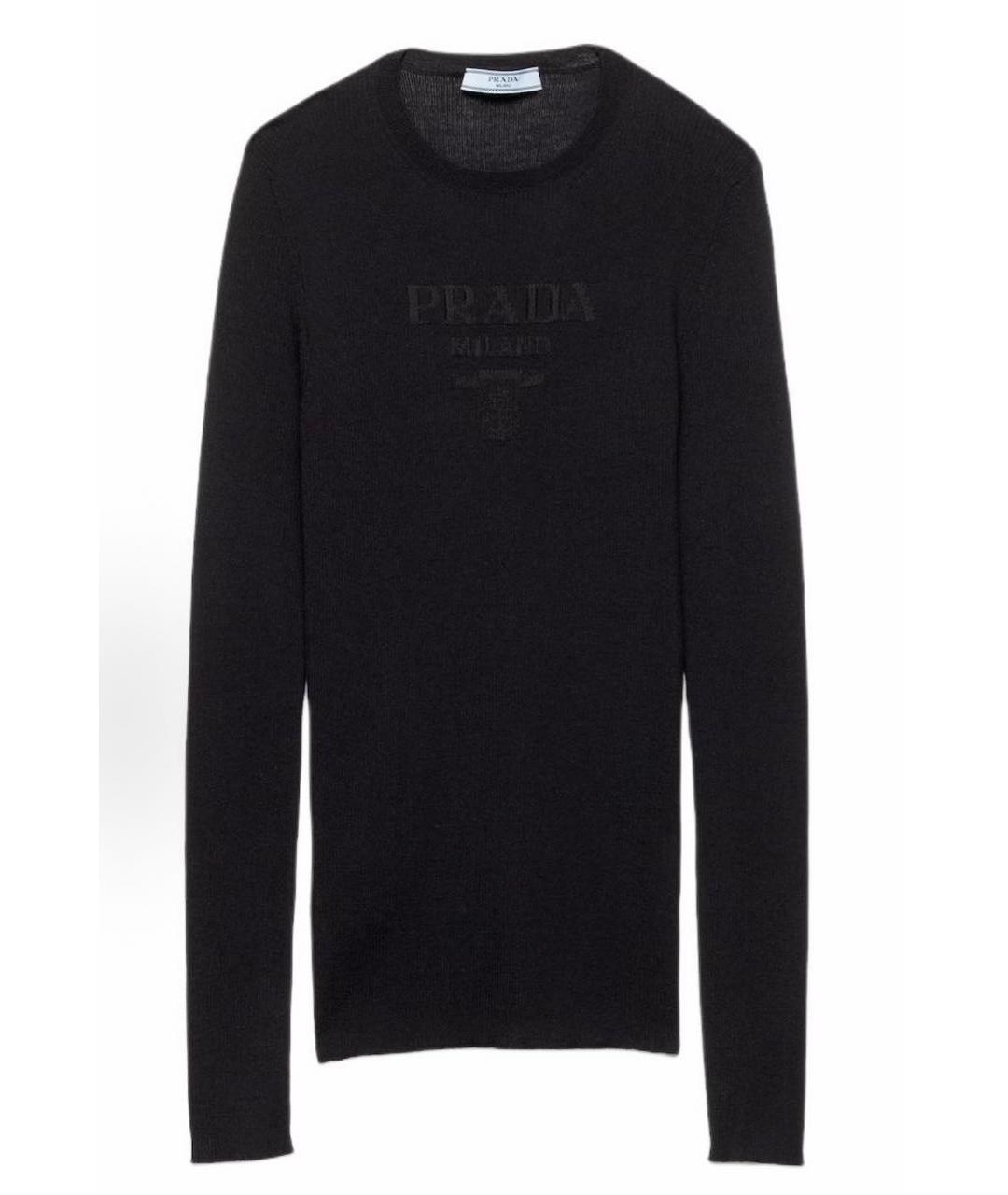 PRADA Черный шерстяной джемпер / свитер, фото 6