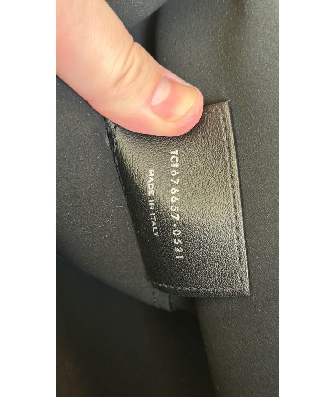 SAINT LAURENT Черная кожаная сумка тоут, фото 4