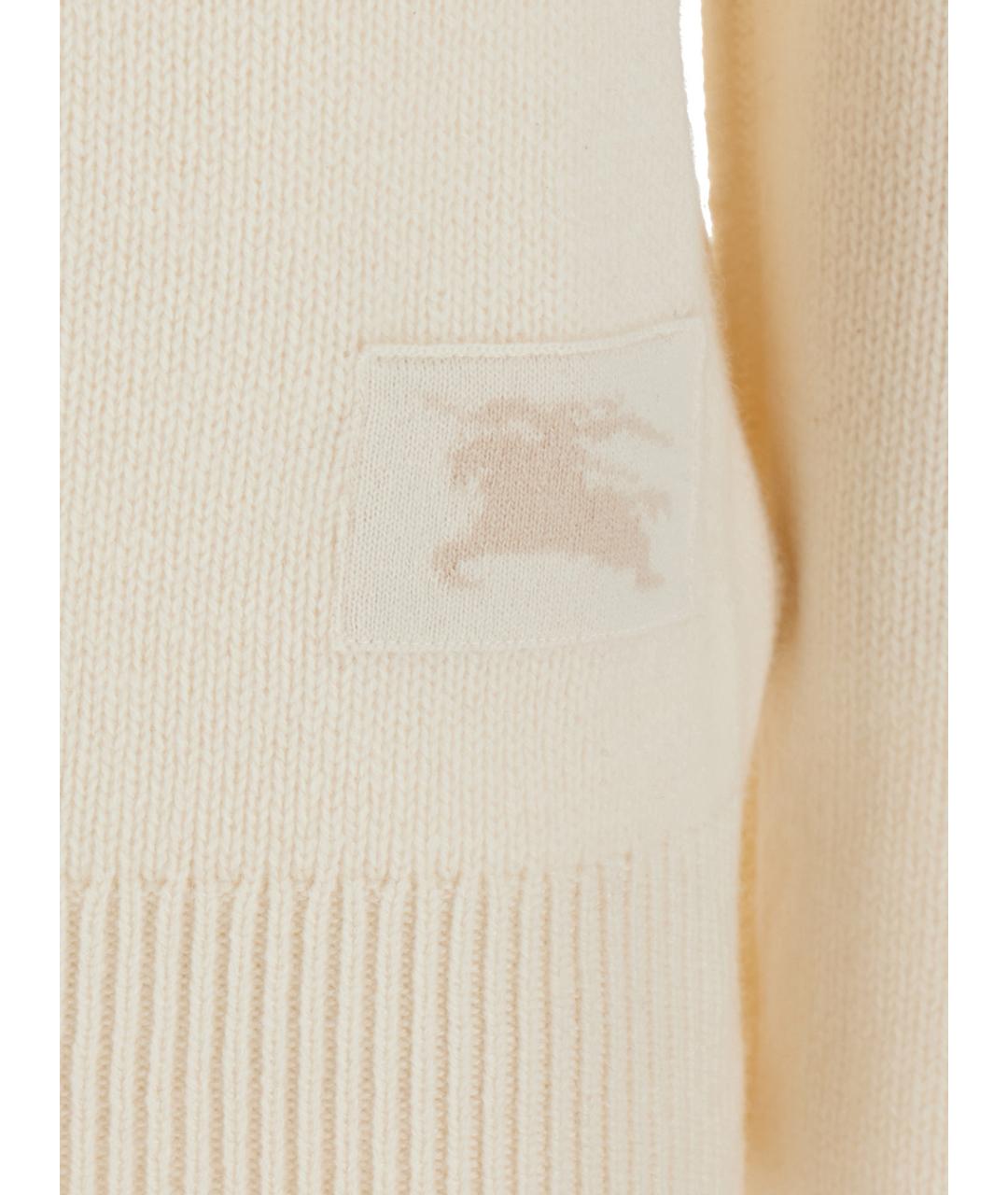 BURBERRY Белый хлопковый джемпер / свитер, фото 3
