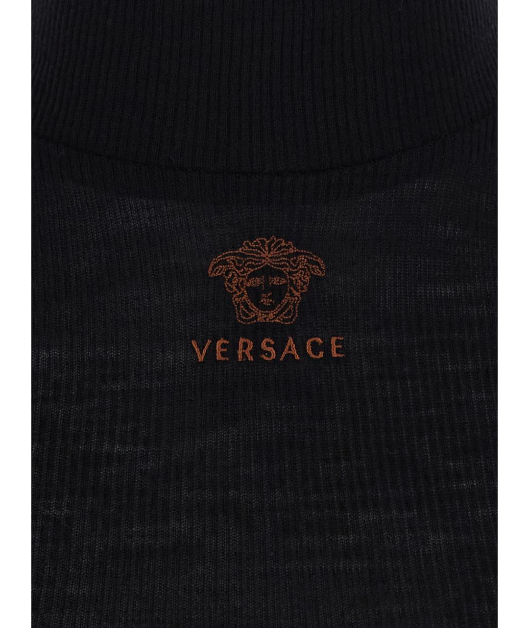 VERSACE Черная водолазка, фото 3
