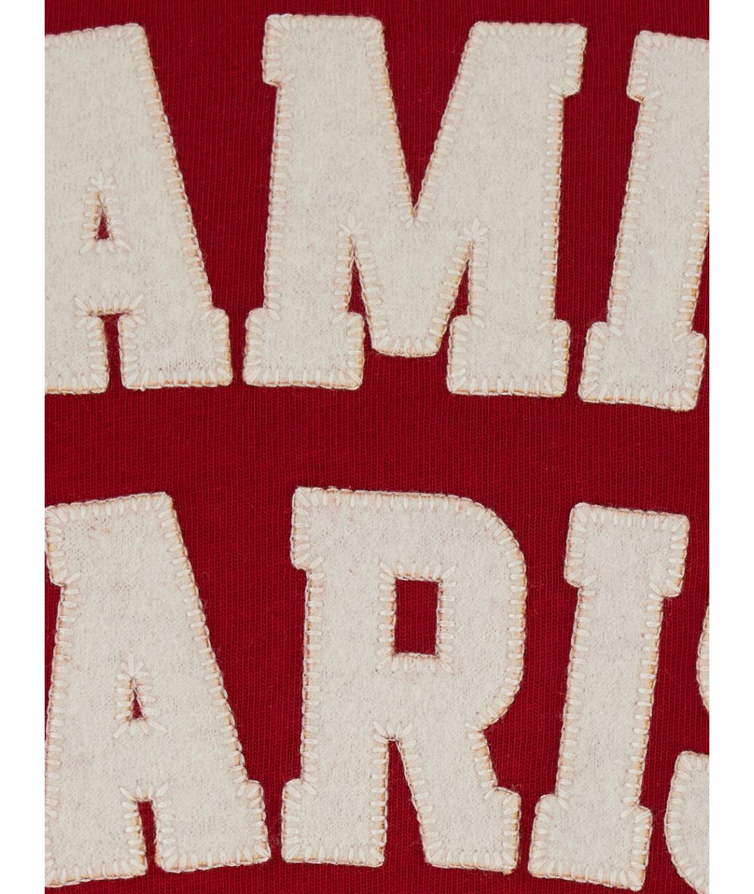 Ami Paris Красная хлопковая футболка, фото 3